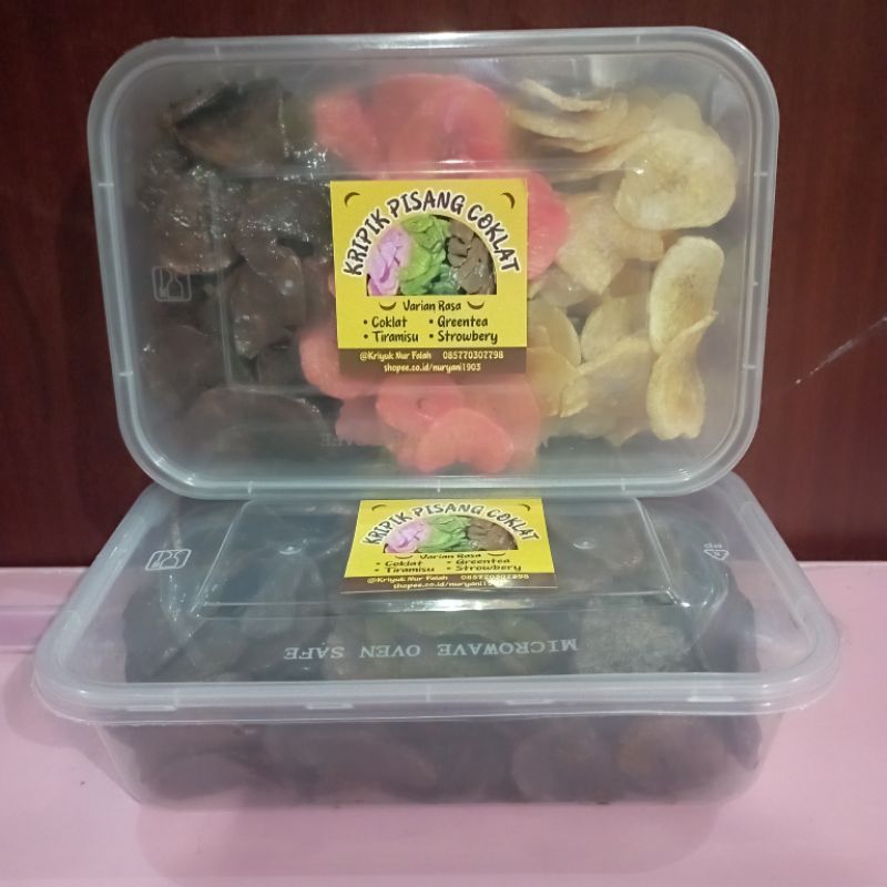 

Kripik pisang coklat lumer/mix rasa