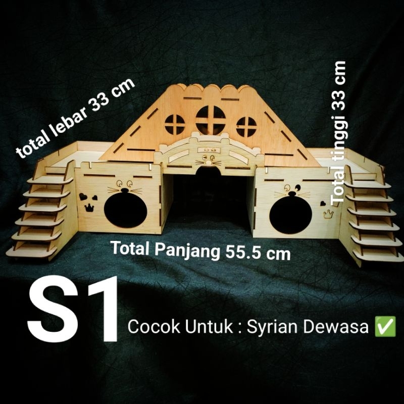 S1 Paket Rumah Hamster Khusus Syirian Rumah' Hamster Sirian Dewasa Rumah Hamster Lucu Rumah Hamster 