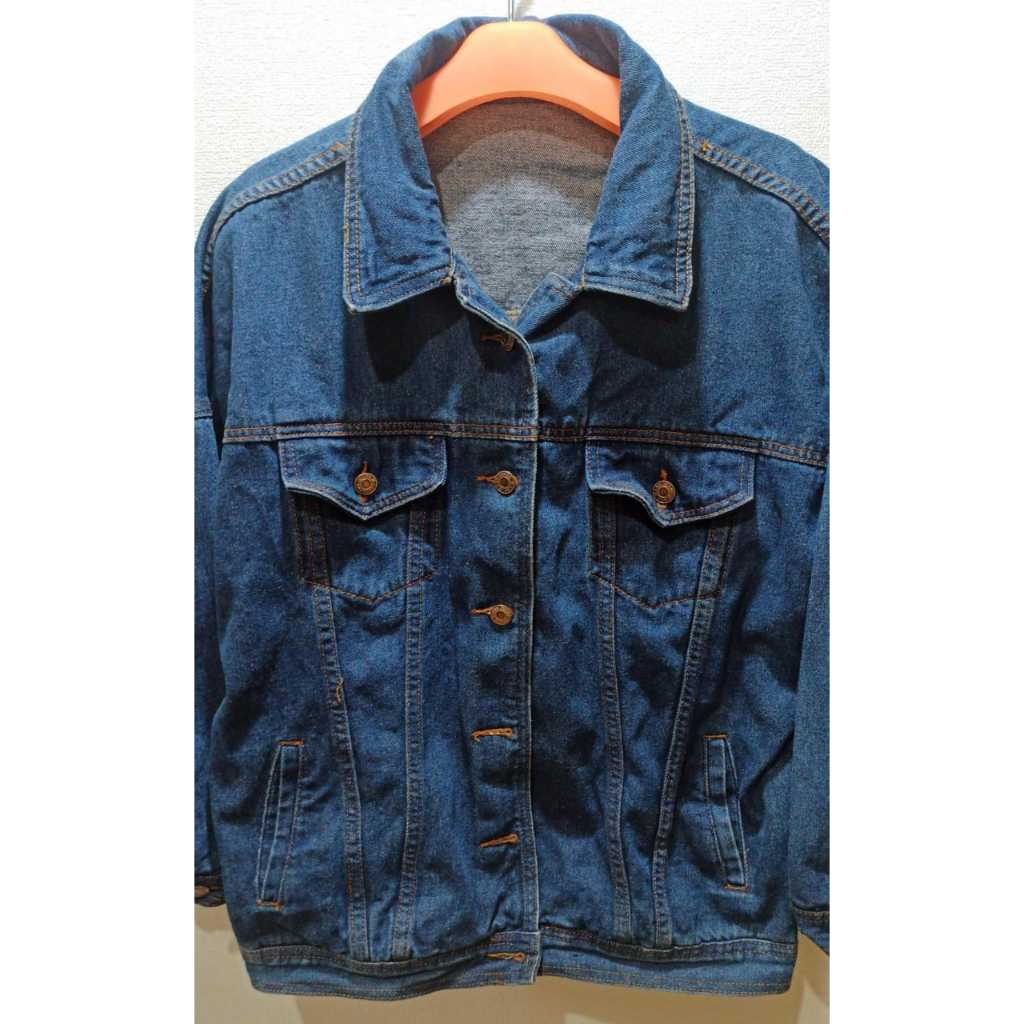 JAKET JEANS DENIM WANITA OVERSIZE BRAND YOUNG DESIGN KOREA UKURAN BESAR KOREAN PRELOVED THRIFT KOREA
