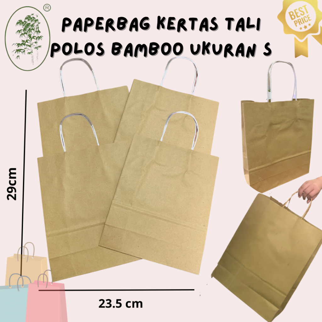 

Paper Bag Polos Kertas Ukuran Kecil / Tas Paper Bag Tebal Tali Motif Polos High Quality Kecil Isi 1 Lusin (12 Pcs)