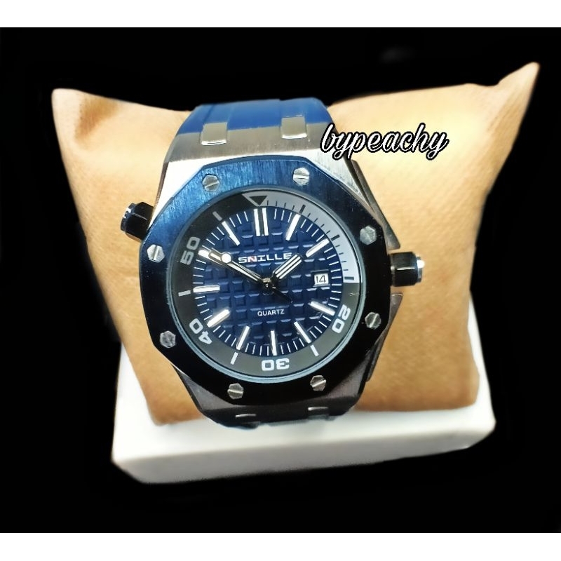 Jam Quartz Limitless Leonardo Blue Diver Snille Chronograph VK64