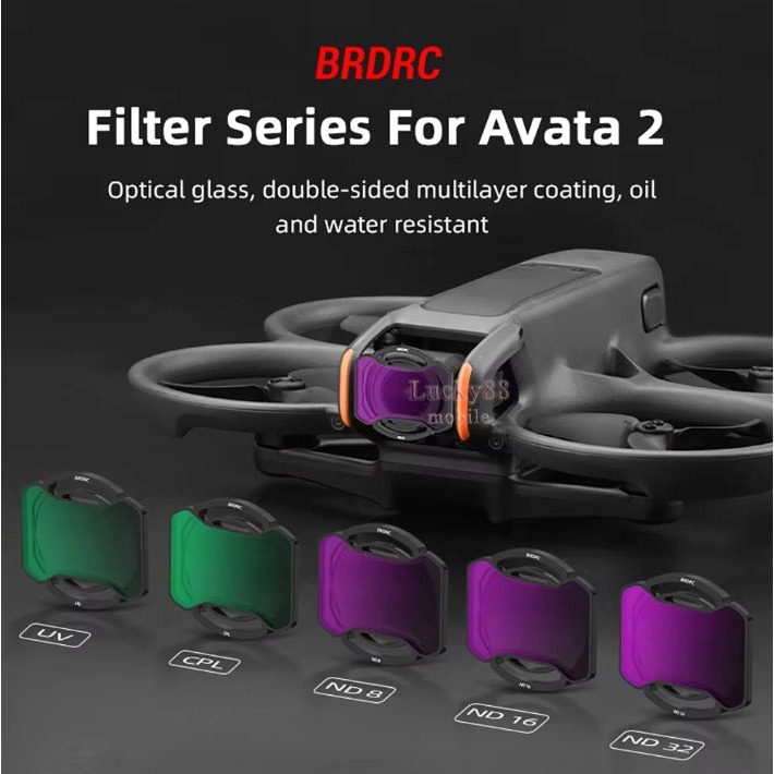 BRDRC Filters Lens For DJI Avata 2 Lensa polarizer CPL cermin pelindung UV Pengurang Cahaya ND8 ND16