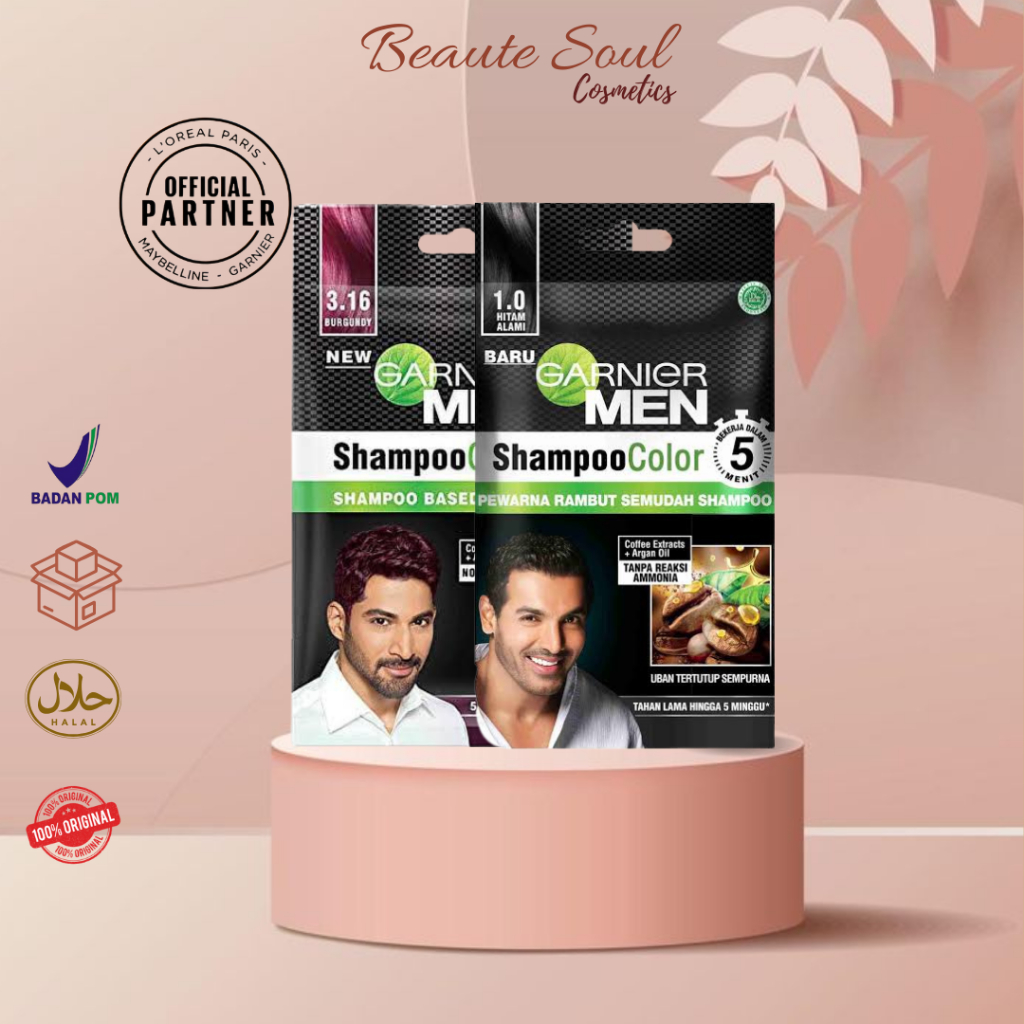 Garnier Men Shampoo Color - Pewarna Rambut Pria Semudah Shampoo ~Beaute Soul~