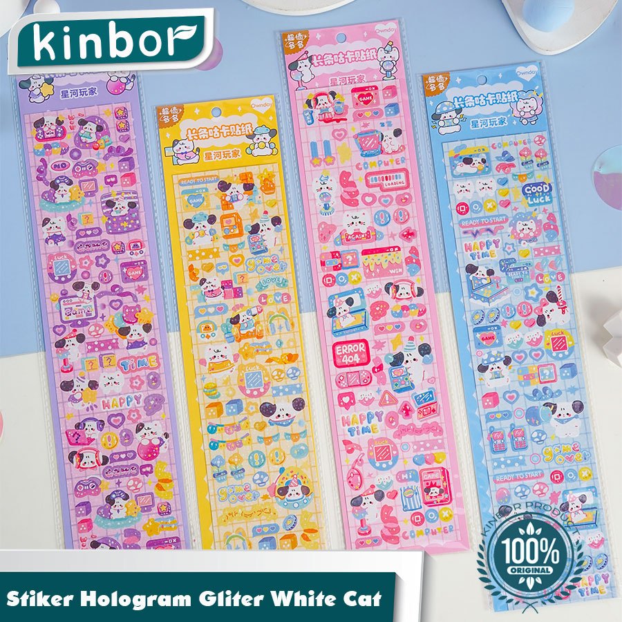 

Stiker Glossy Hologram DIY Diary Deco Kartun Cute