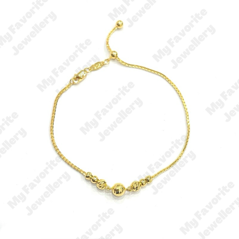 Gelang Serut Bola Candy Emas Asli Kadar 875