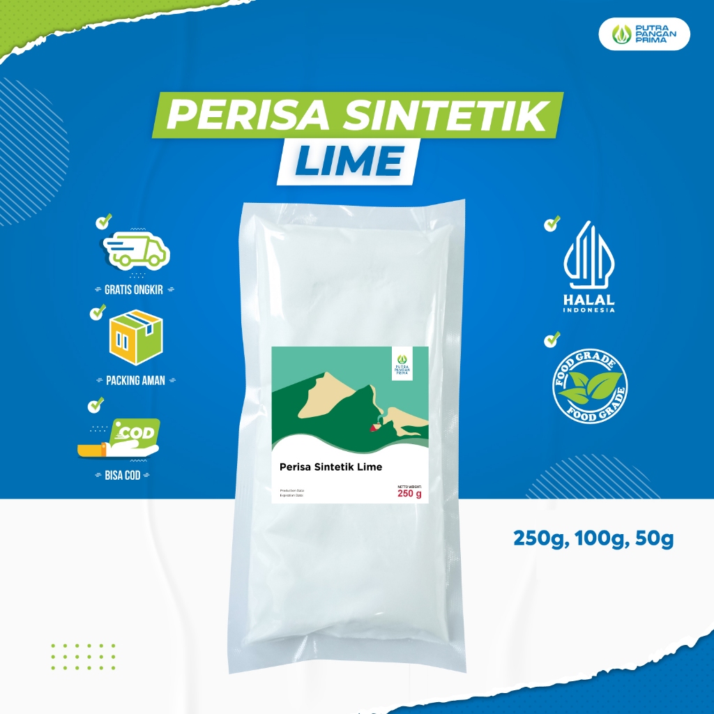 

Perisa Sintetik Lime Flavour Bubuk Powder 50gr 100gr 250gr