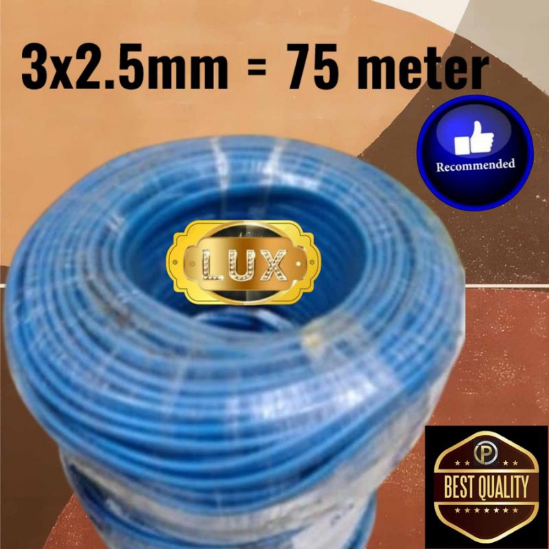 Kabel 3 x 2.5 mm 75 meter mesin pompa satelit 3" shimizu spg20-333k sibel sp 333k bit submersible 32