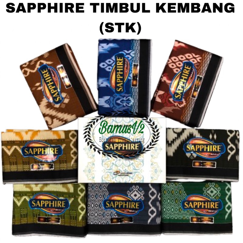 Sarung Sapphire Timbul Kembang