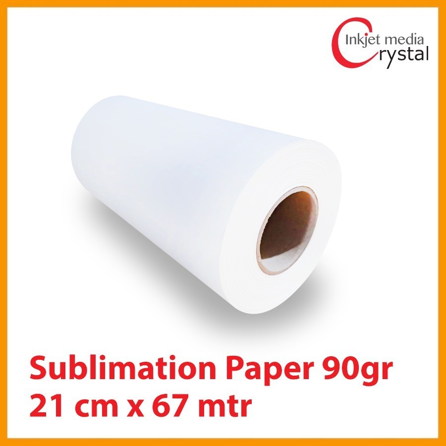 

Kertas Sublim Sublime Sublimation Paper 90gr 21cm x 100m core 3inc