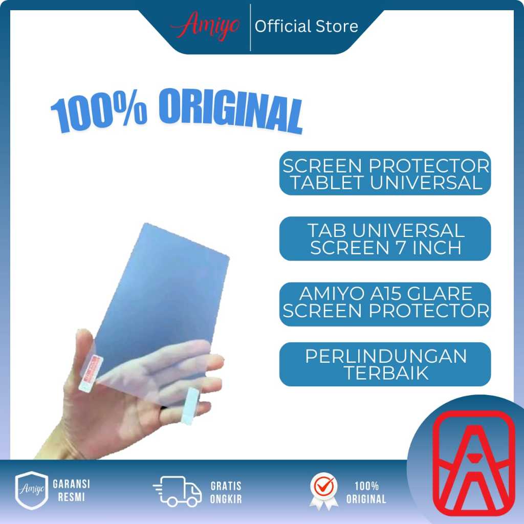 Screen Protector Matte Anti Gores Glare TAB Universal Temper Glass Tablet Amiyo A15 Pelindung Layar