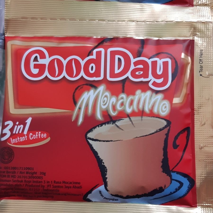 

Good Day Mocacinno @20 Gram x 10 Sachet Per Renceng