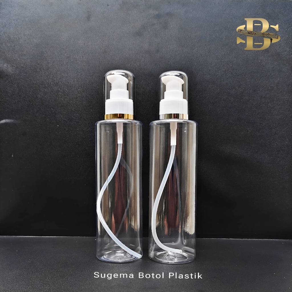 Botol Pump Treatment 200ml Clear / Botol 200 Ml Pet Plastik Tebal