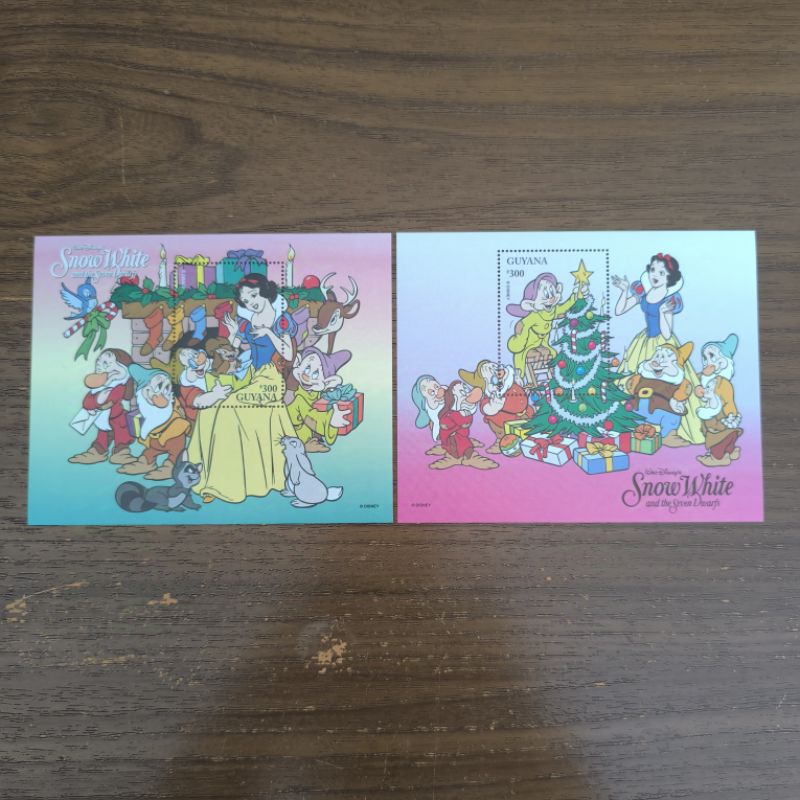 

[PRANGKO MINI SHEET] Walt Disney | Snow White and The Seven Dwarfs | Guyana | 2 BIJI