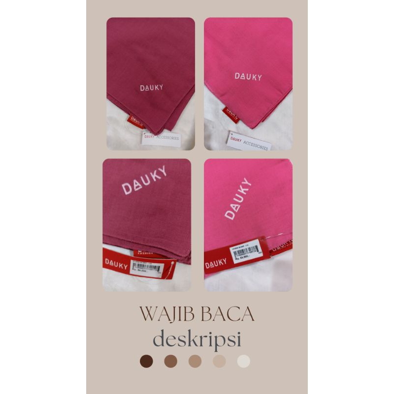 Hijab Kerudung Polos Dauky full tag