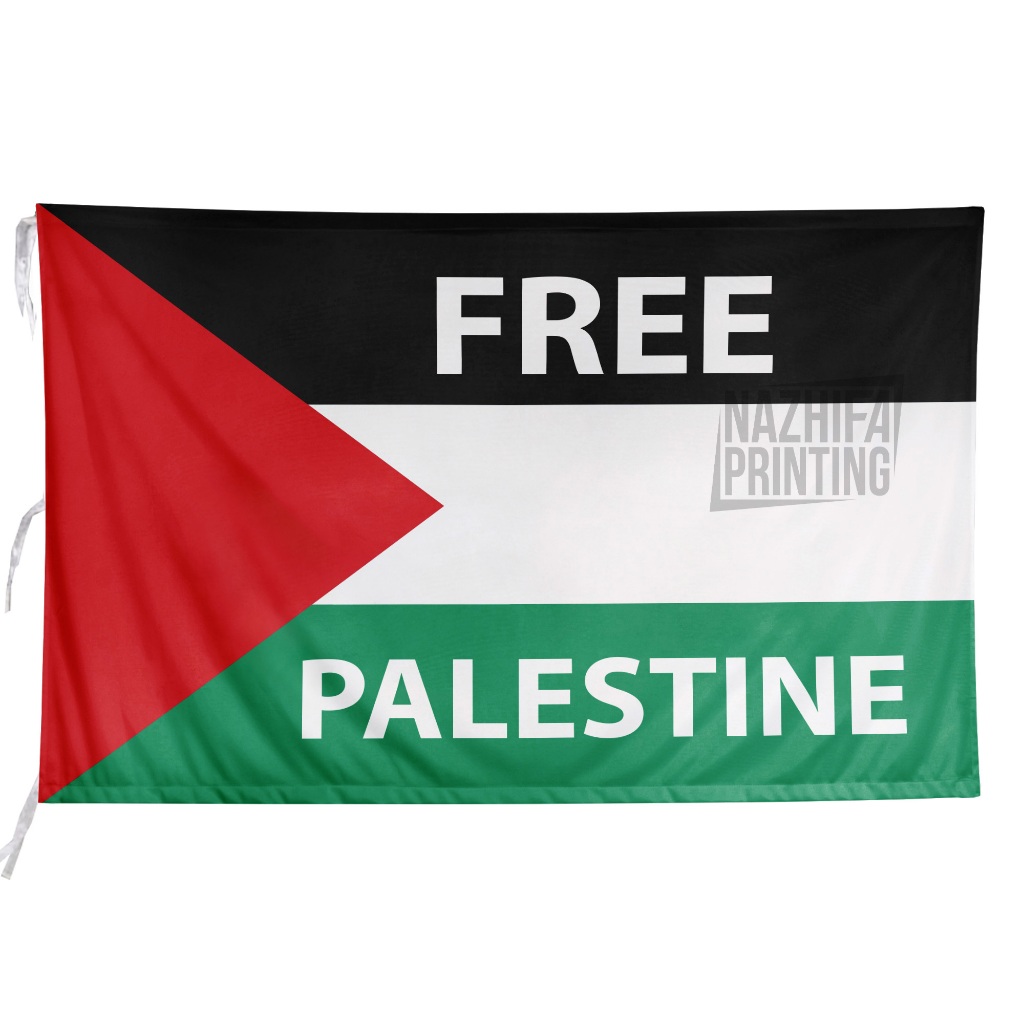 Bendera Palestina / Free Palestine (Bendera Negara) - Ukuran Lengkap (Kecil, Sedang, Besar) - Nazhif