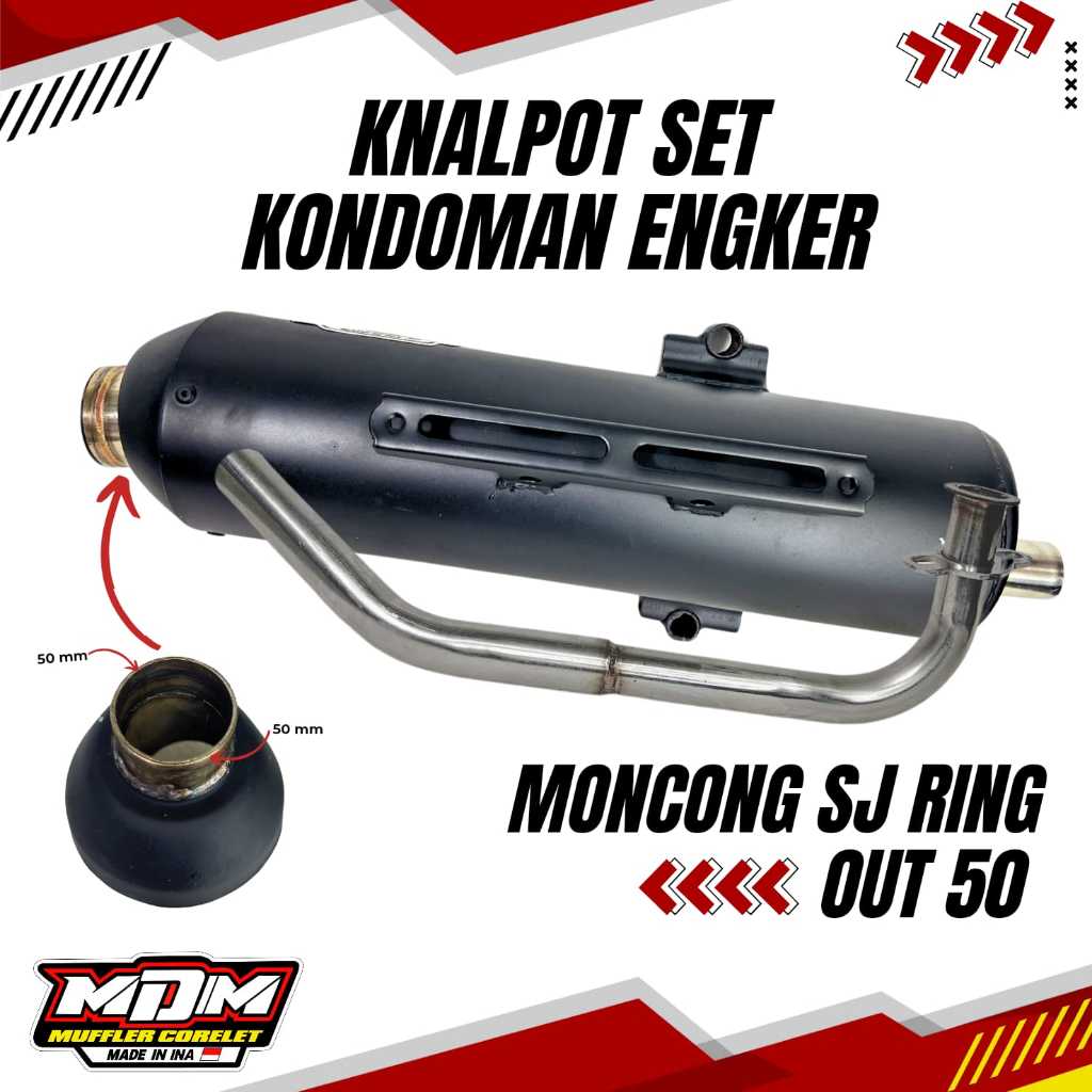 MDM RACING MUFFLER Kenalpot Kondoman Engker Vario / Beat / Nmax / Aerox