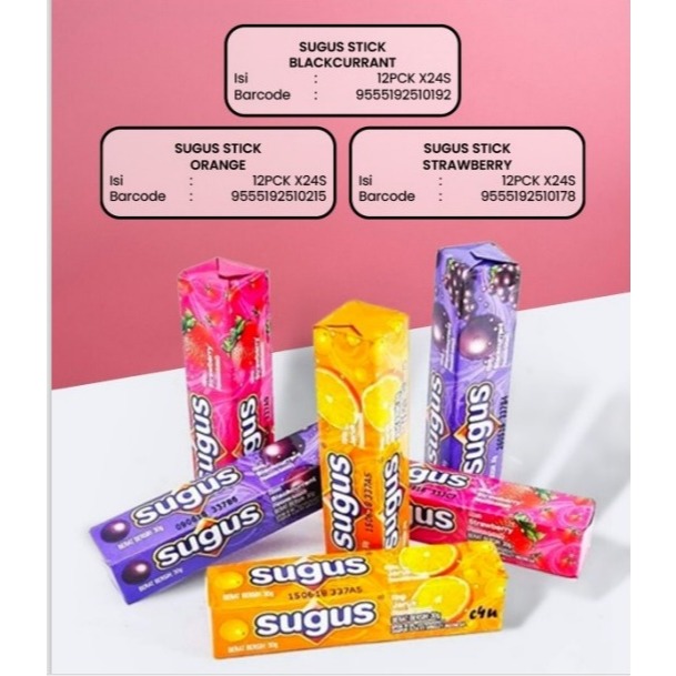 

Permen Sugus Stick 1 BOX ISI 24S STICK