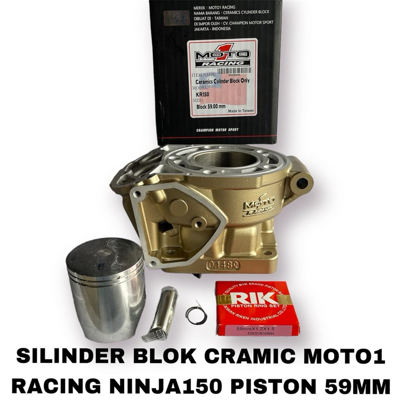 BLOK NINJA R RR SS MOTO 1 1855 ORIGINAL KAWASAKI SET PISTON DAN RING