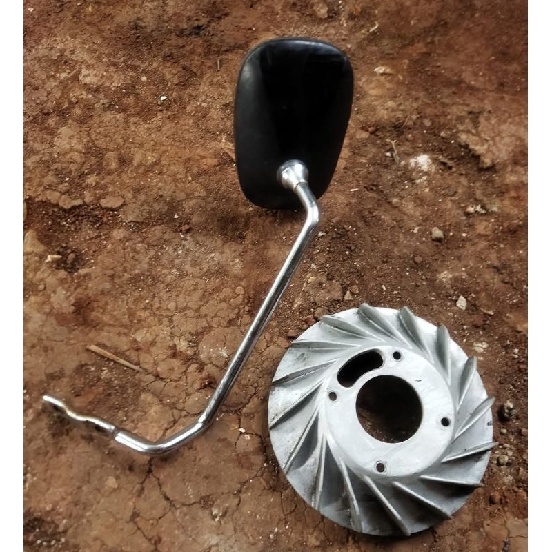 Spion Kanan Kdc Original + Kipas Magnet Vitalia Vespa Super Sprint Bajaj