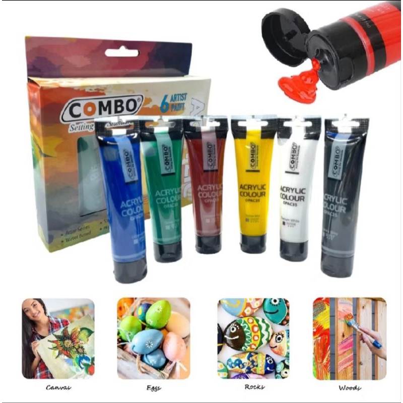 

Cat Lukis Akrilik Combo 35ML / Acrylic Painting