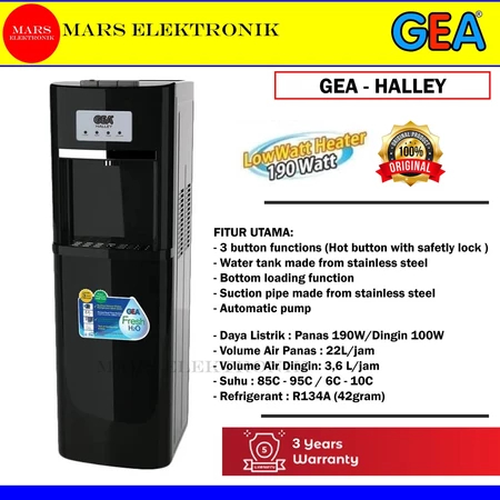 DISPENSER GEA HALLEY -  DISPENSER GALON BAWAH GEA HALLEY - READY