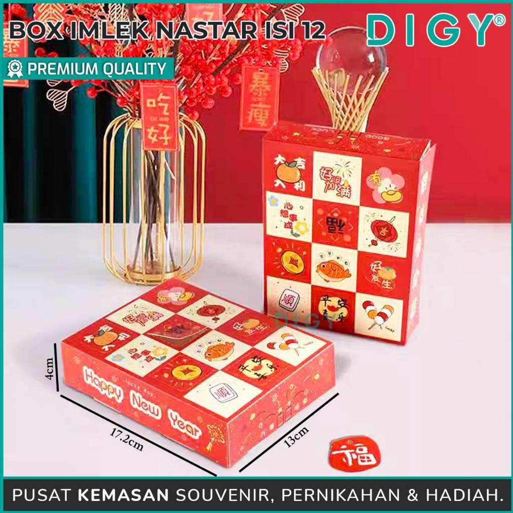 

Box Nastar ISI 12 / Kotak Kue Imlek/ /Kotak Permen Coklat/ Dus Box Bingkisan Motif Imlek / Box Chinese New Year Hampers / Kotak Kue Imlek