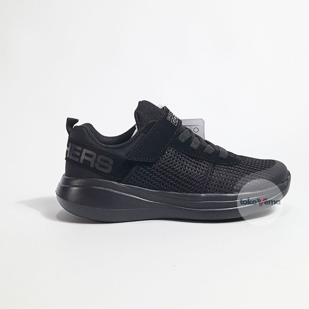 Sepatu Anak Original SKECHERS GO RUN FAST Boy's Shoes BLACK 97877L/BBK