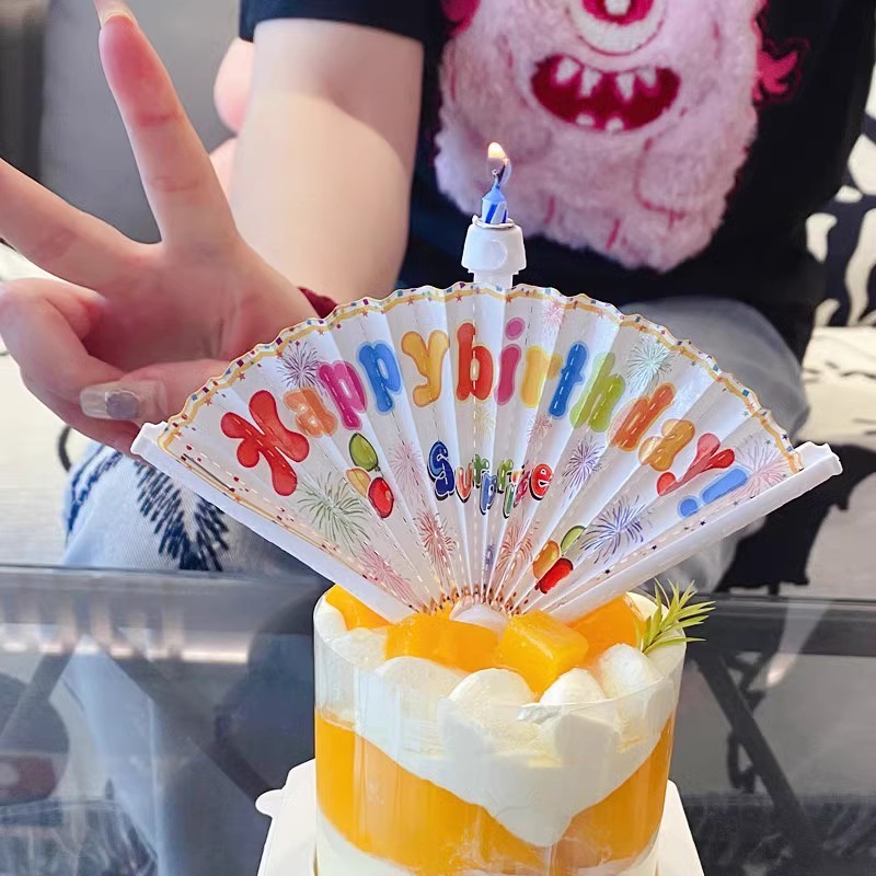 lilin ulang tahun model kipas - bday candle - lilin ultah
