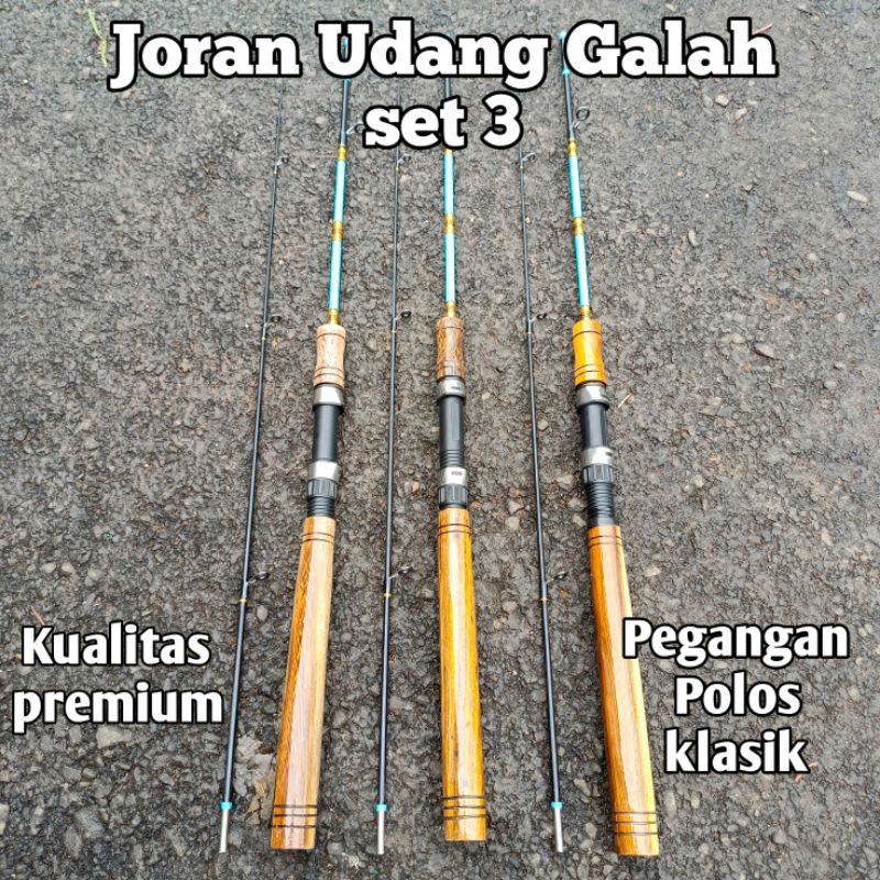 Joran Udang Galah Set 3 Premium Kualitas