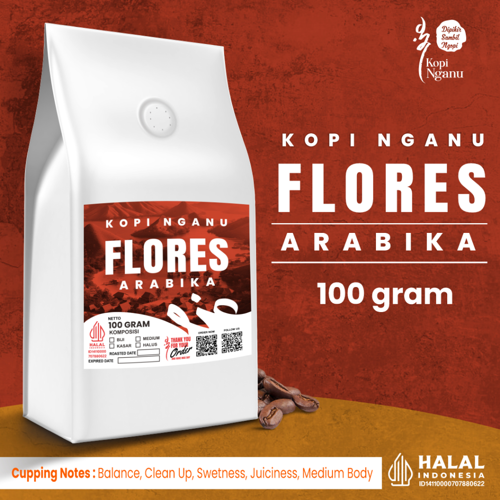 

Kopi Premium Arabika Flores 100g Asli dari Ketinggian 1400 Mdpl Kopi Nganu