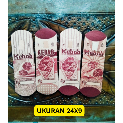 

Kertas kebab craft coklat 24x9 || Kemasan dus kebab isi 50 pcs , coklat