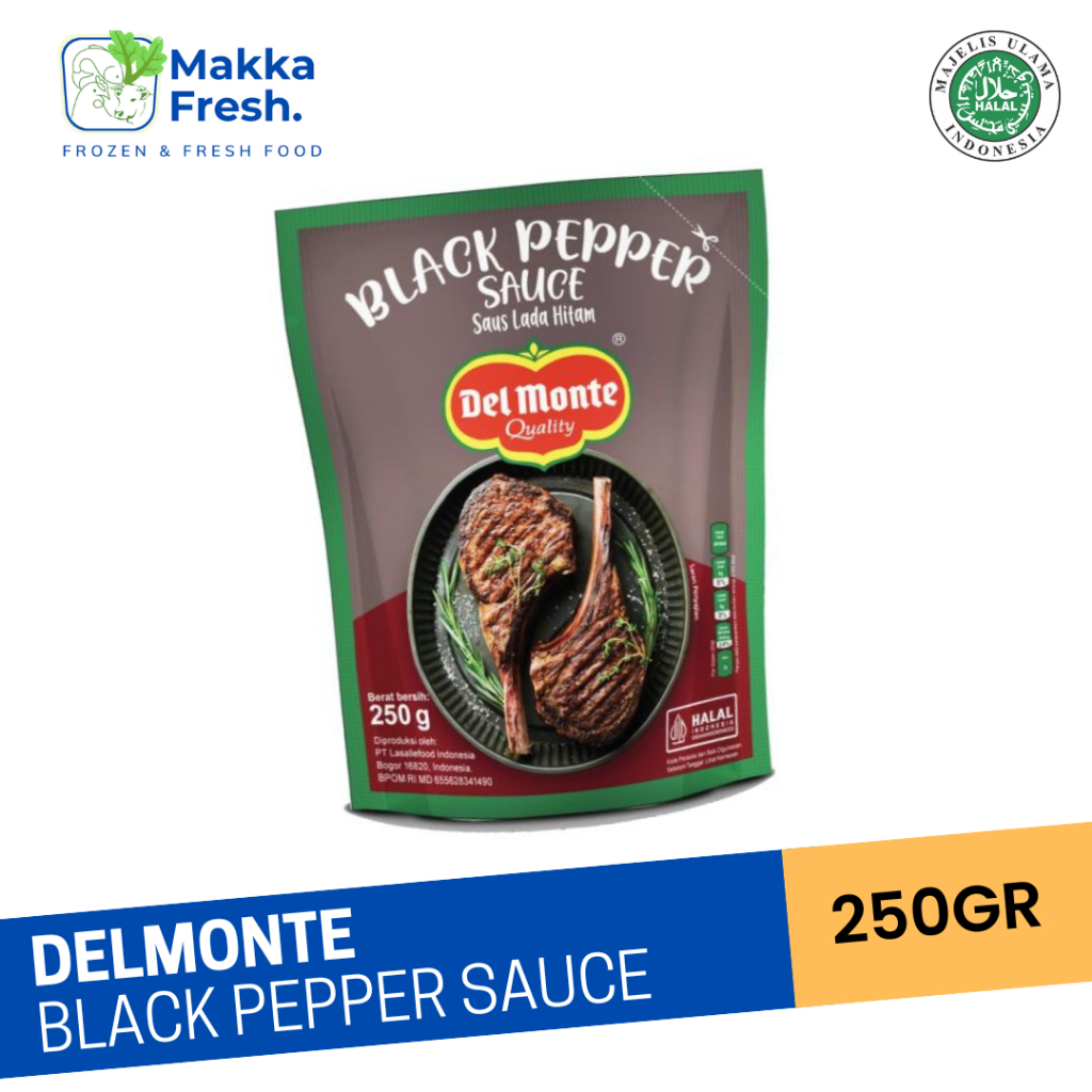 

Del Monte Black Pepper Sauce Saus Lada Hitam 250gr
