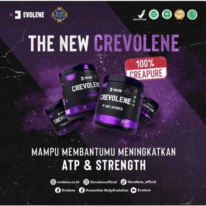 

PROMO KHUSUS HARI INI !!! CREVOLENE CREATINE MONOHYDRATE EVOLENE | 330gr 60 Serving Bpom & Halal - MONO30s:MANGGO