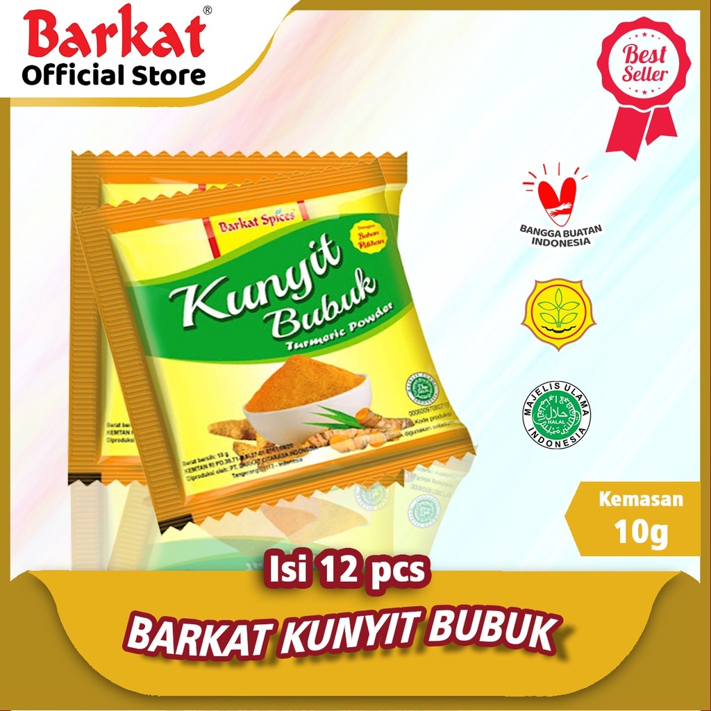 

Barkat Bubuk Kunyit Murni Original Dari Barkat Kualitas Premium Kemasan 5 Gram