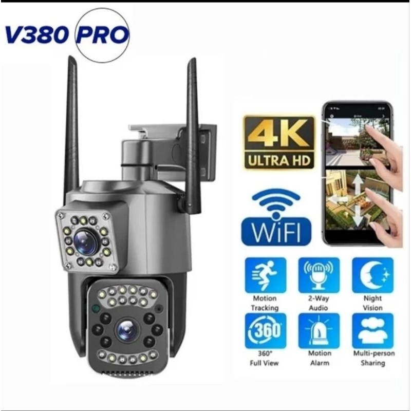 NEW IP CAMERA OUTDOOR DUAL LENS CCTV PTZ SPEED DOME V380/V380PRO