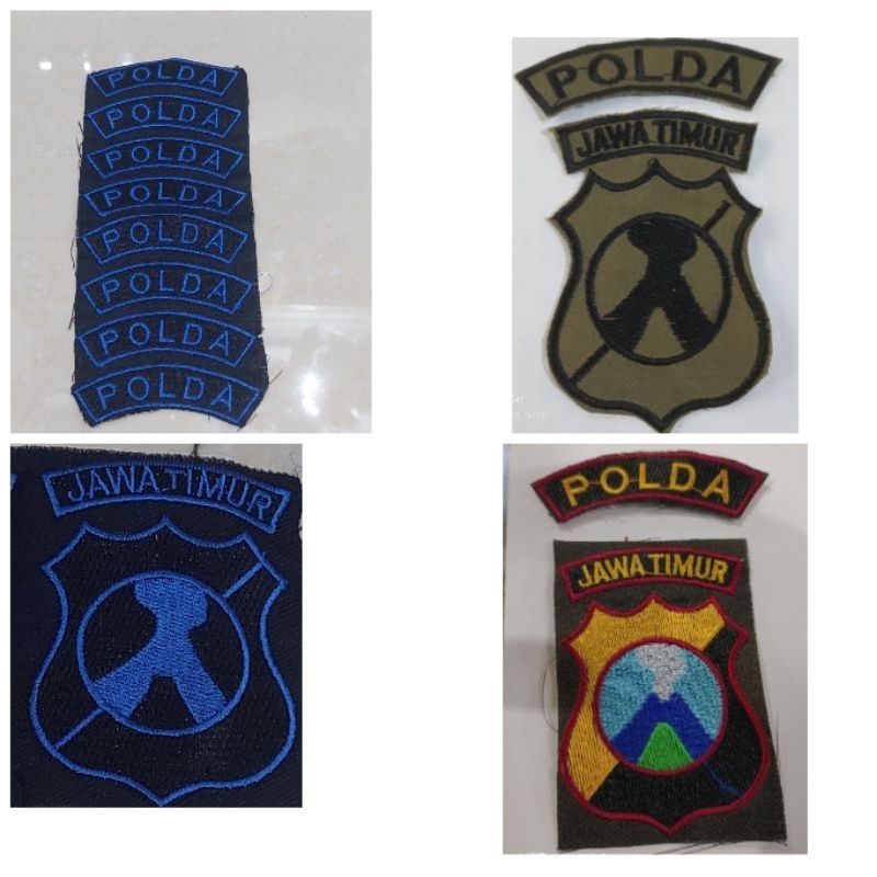 BET BORDIR LOGO POLDA JATIM/BRIVET LOGO POLDA JATIM/BET POLDA JATIM PDL COKLAT/BET POLDA KAJIM PDL H