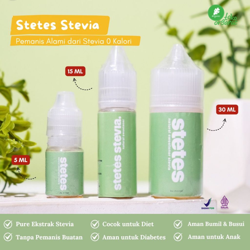 

Stetes Stevia, Pemanis Alternatif Tanpa Kalori untuk Diet, Aman Untuk Diabetes, Memelihara Kesehatan, Menurunkan Berat Badan | Setetes Stevia Pemanis Alami Original, Pemanis 0 Kalori