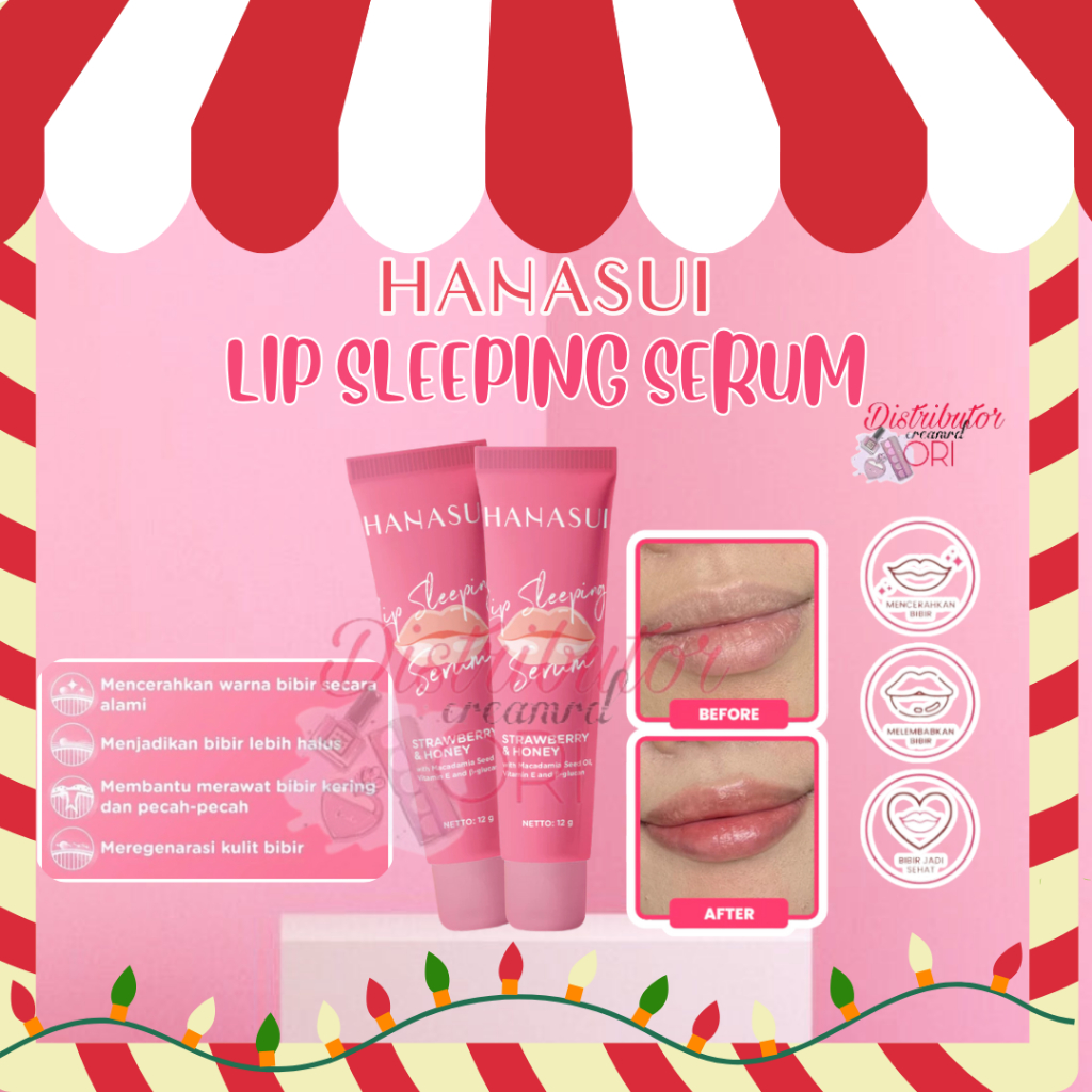 HANASUI Lip Sleeping Serum | Mask Bibir Strawberry Lip care Lippie