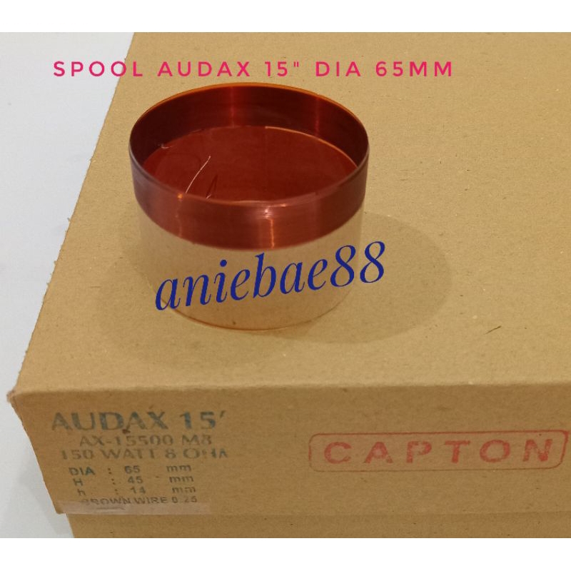 Spool spul speaker Audax 15" AX-15500 Dia 65mm