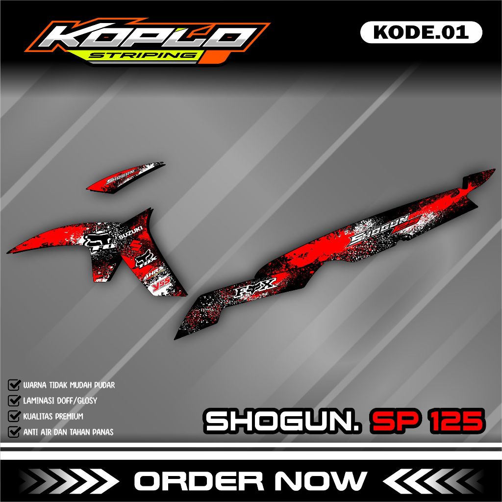Stiker Sticker Striping Variasi Shogun SP 125 - Striping Variasi Shogun SP 125 Desain Crot. KPL.01