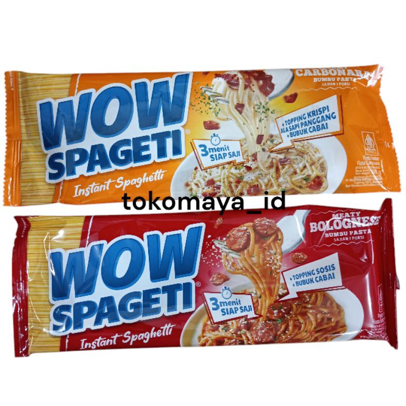 

Wow Spaghetti Instant | Wow Spageti Instant Carbonara & Bolognase Isi 4 pcs