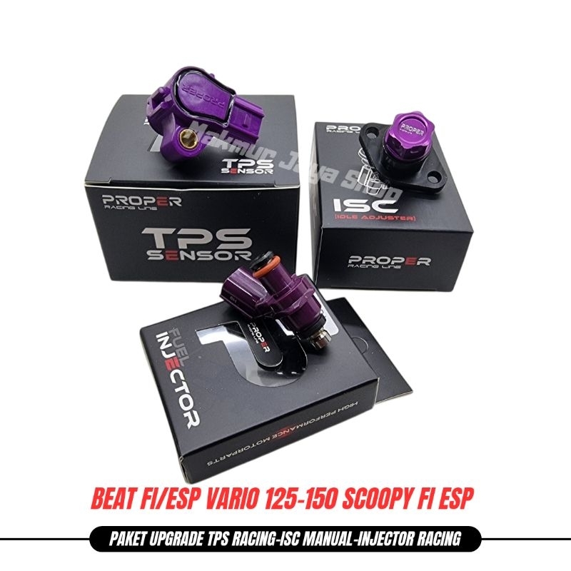 PAKET UPGRADE PROPER RACING SENSOR TPS INJECTOR DAN ISC MANUAL VARIO 125-150 BEAT FI BEAT ESP SCOOPY
