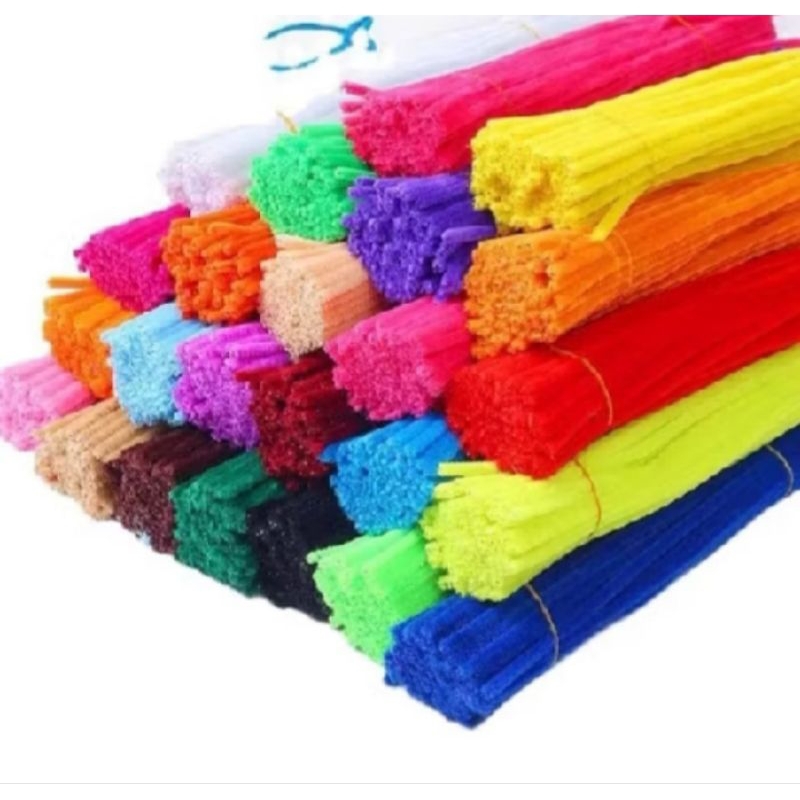 

10 TANGKAI KAWAT BULU MERCY POLOS/PIPE CLEANER/TANGKAI BUNGA KAWAT PASTEL MACARON RAINBOW BUNGA