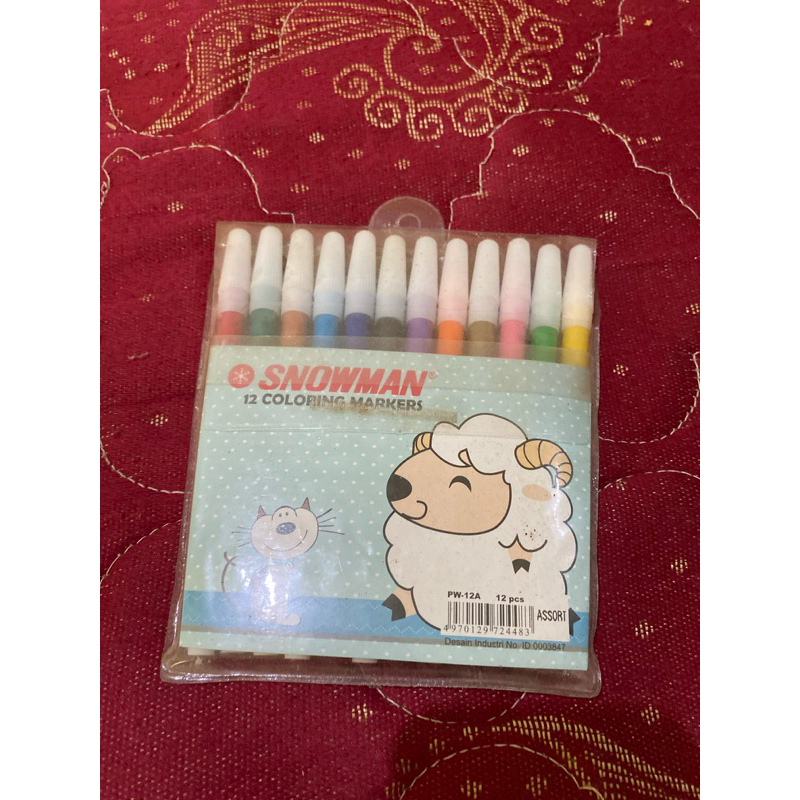 

spidol snowan 12 warna