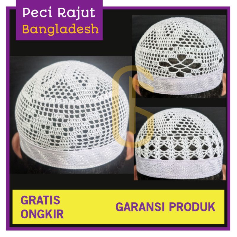 Peci Rajut Bangladesh List Peci Madinah Peci Haji Premium