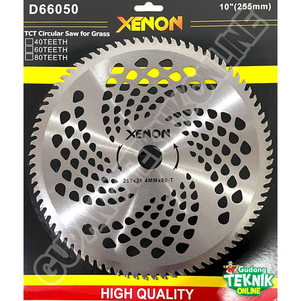 XENON Mata Pisau Bulat Potong Rumput 10" XENON 60T 80T  / Tip Saw Blade 10 Inch 40 80 Gigi Mata Pemo