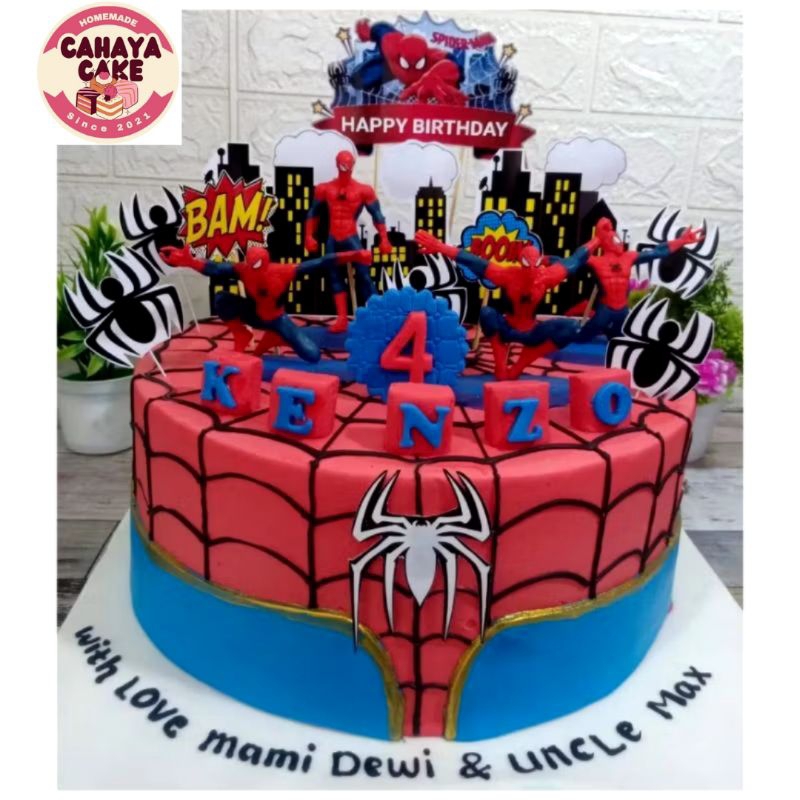 Spiderman Cake / Kue Ulang Tahun Spiderman / Kue Ultah Karakter Spiderman