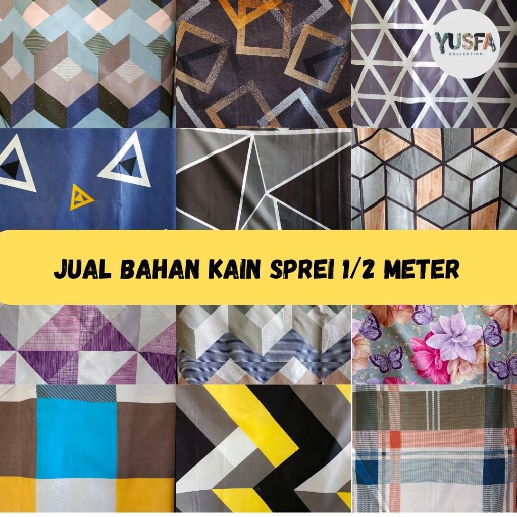 BAHAN KAIN KATUN MICRO METERAN PIYAMA SPREI GORDEN LEBAR 2,4 Meter HARGA PER SETENGAH METER