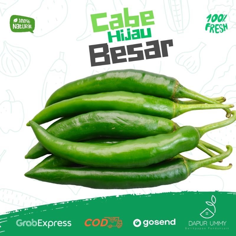 

Lombok Hijau Besar | Cabe Hijau Besar 1kg