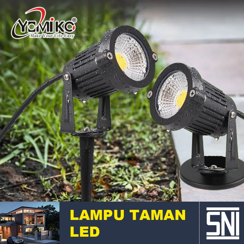 Lampu Taman LED Outdoor Yomiko / Lampu Sorot Taman Waterproof 5W COB